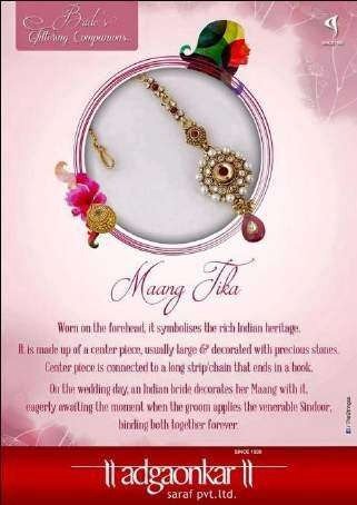 Bride's Glittering Companions, Maang Tika