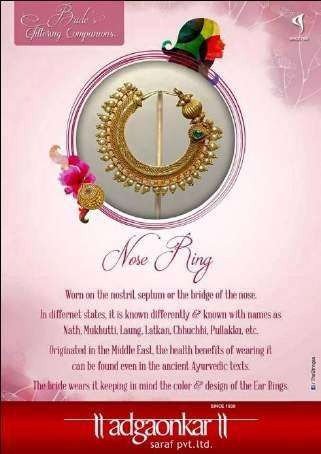 Bride's Glittering Companions, Nose Ring