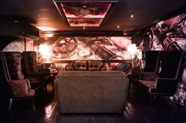 ARK Deck Bar themed interior seating area