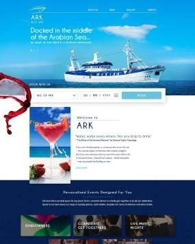 ARK Deck Bar website homepage design