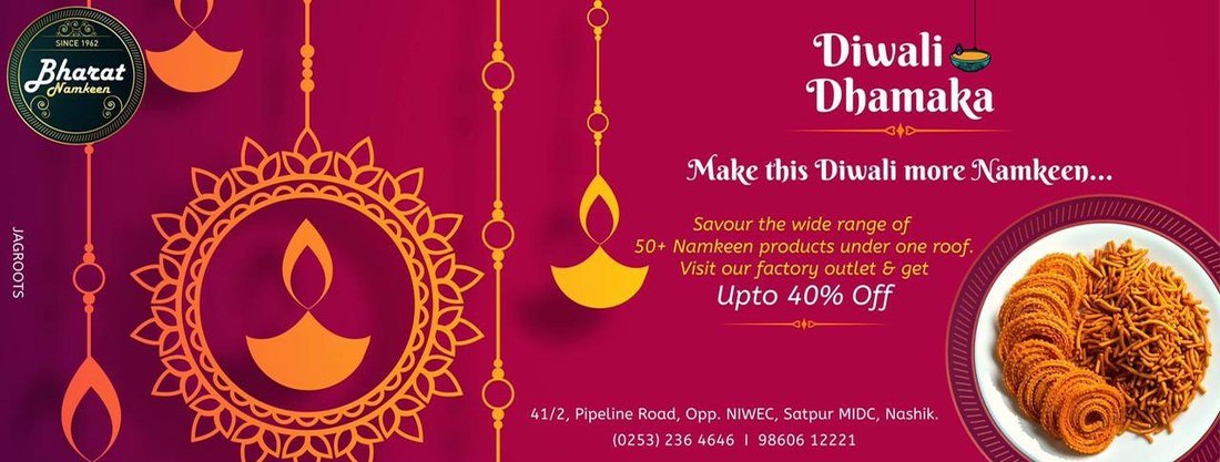 Bharat Namkeen Diwali digital banner