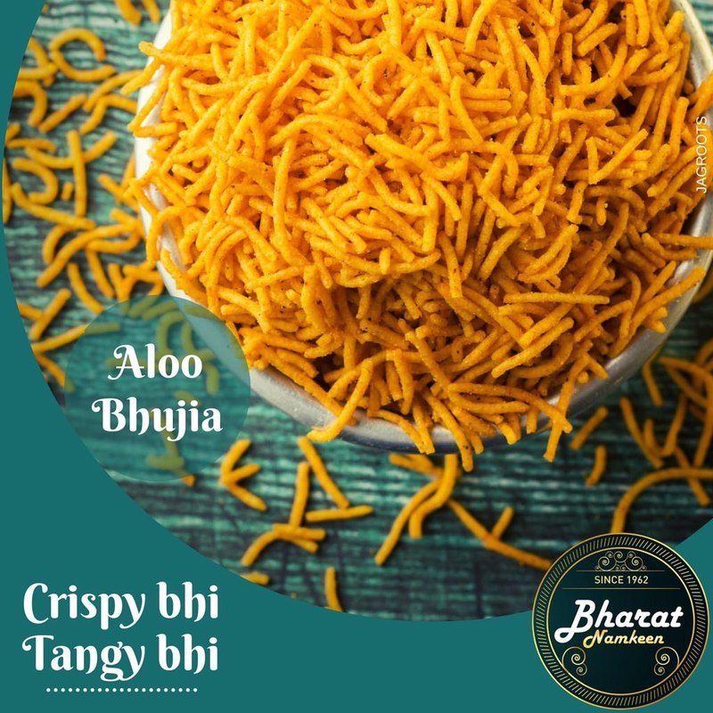 Bharat Namkeen social creative, aloo bhujia
