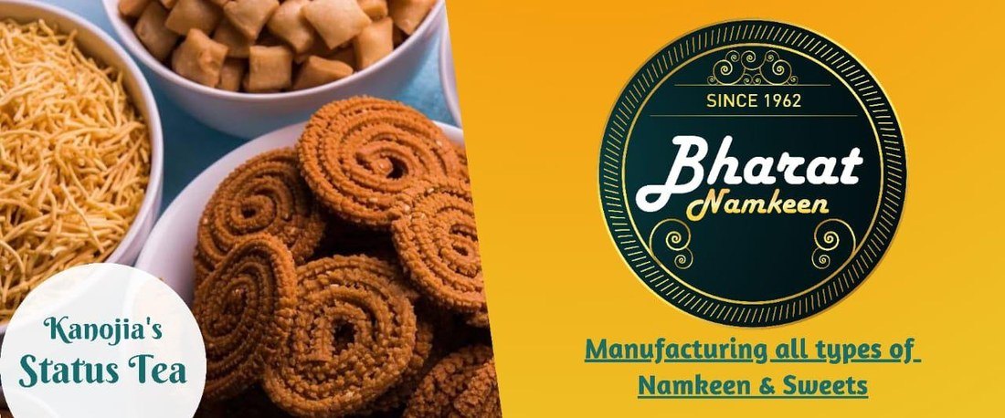 Bharat Namkeen POS shop board