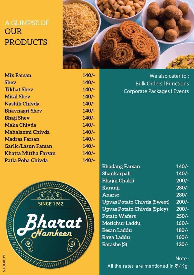 Bharat Namkeen leaflet front