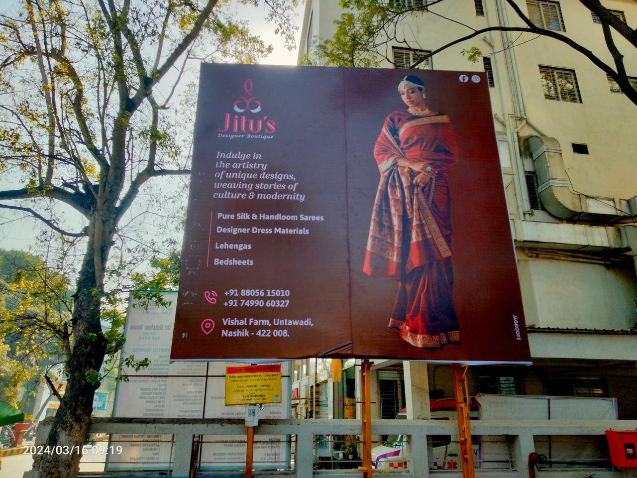 Jitu's Boutique launch hoarding