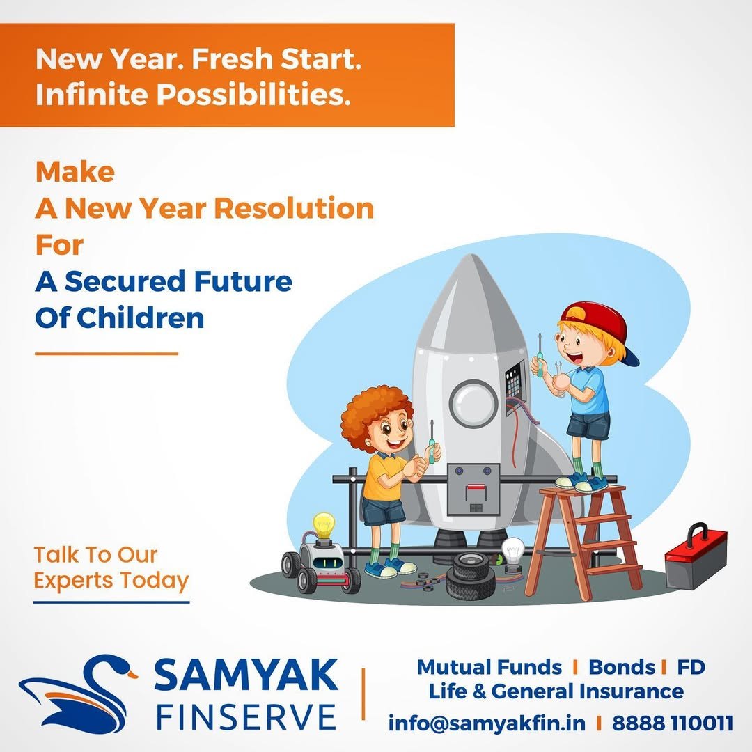 Samyak Finserve new year resolution creative, children's future