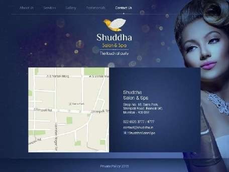 Shuddha Wellness website page design